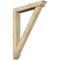 Ekena Millwork Traditional Traditional Rough Sawn Bracket w/ Offset Brace, Douglas Fir, 6"W x 36"D x 48"H BKT0604X36X48TRA01RDF - alternate 1